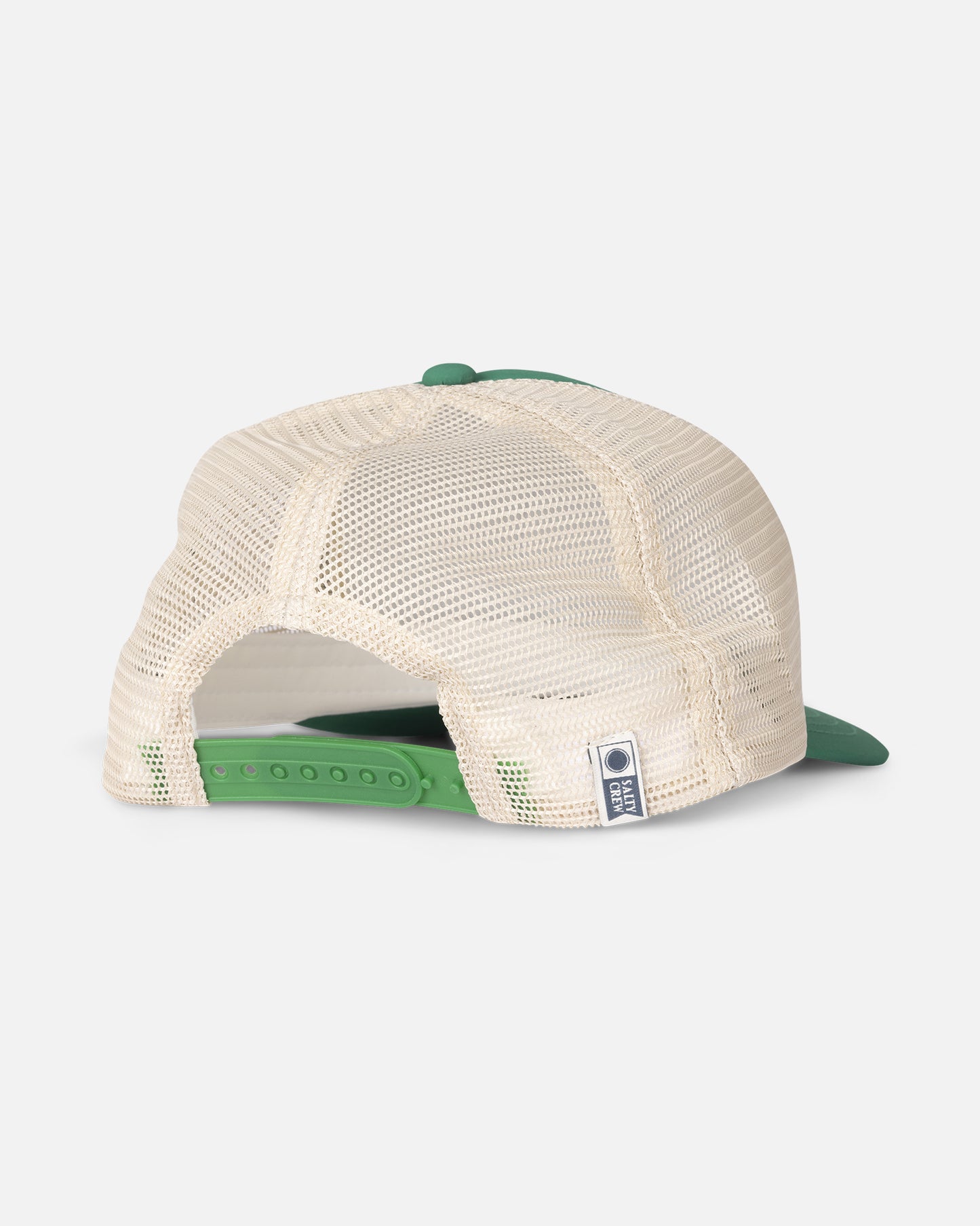 back view of Queen Palm Trucker Hat - Kelly Green