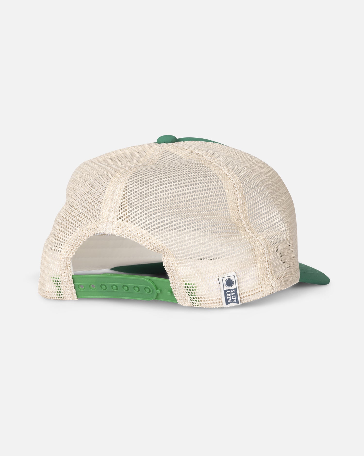 back view of Queen Palm Trucker Hat - Kelly Green