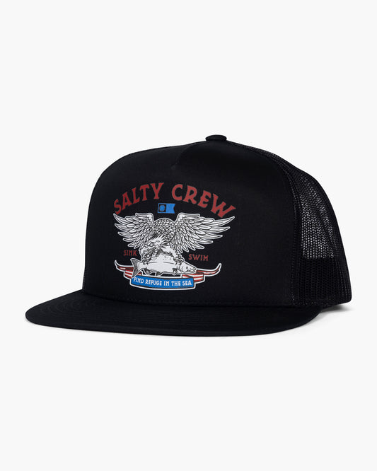 front view of Fly Over Black Trucker