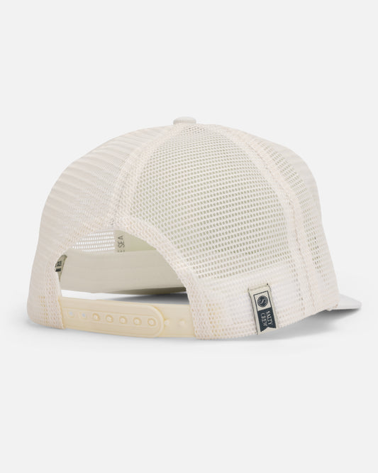 Back view of the Trophy Foamy Trucker - Off White. 