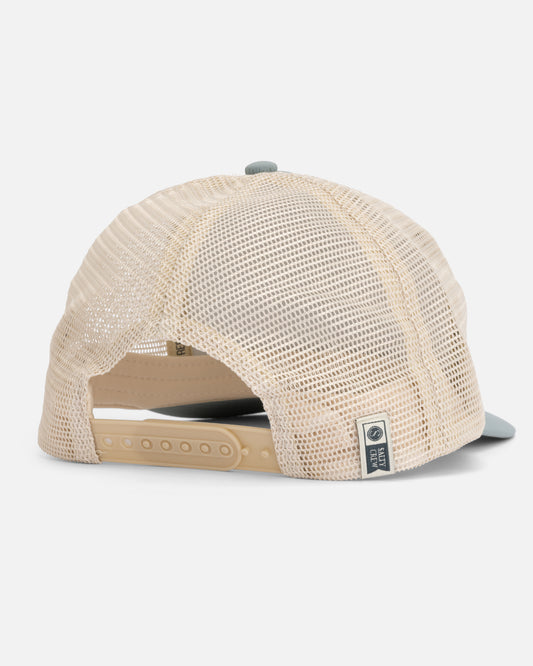 Back view of the Sunny Foamy Trucker Hat - Stormy Grey. 