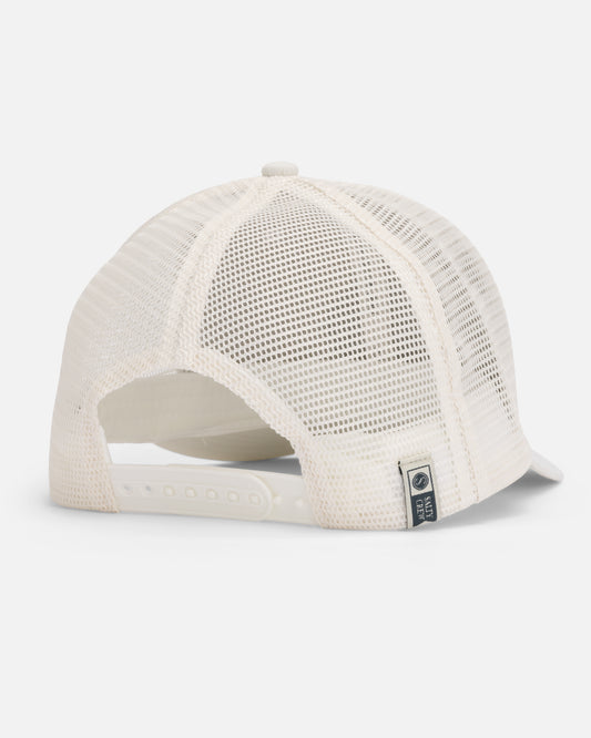 Back view of the Bruce Trucker Hat - Off White. 