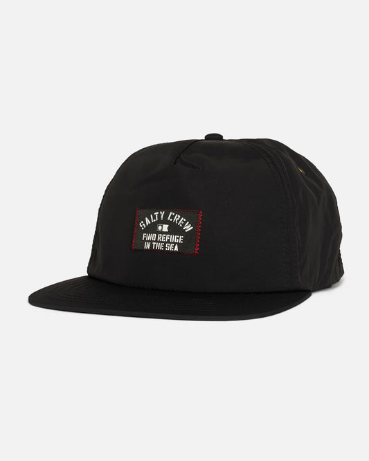 Even Keel 5 Panel Hat - Black