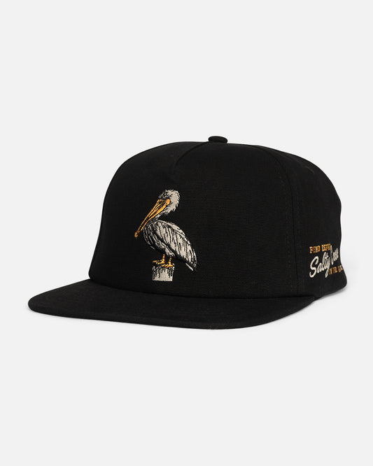 Coastal 5 Panel Hat - Black