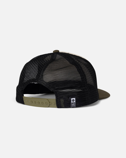Back view of the Good Times Foamie Trucker - Dark Olive. 