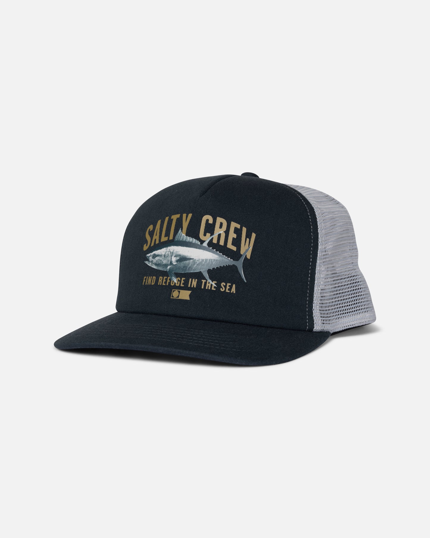 Front view of the Good Times Foamie Trucker - Navy Grey. 