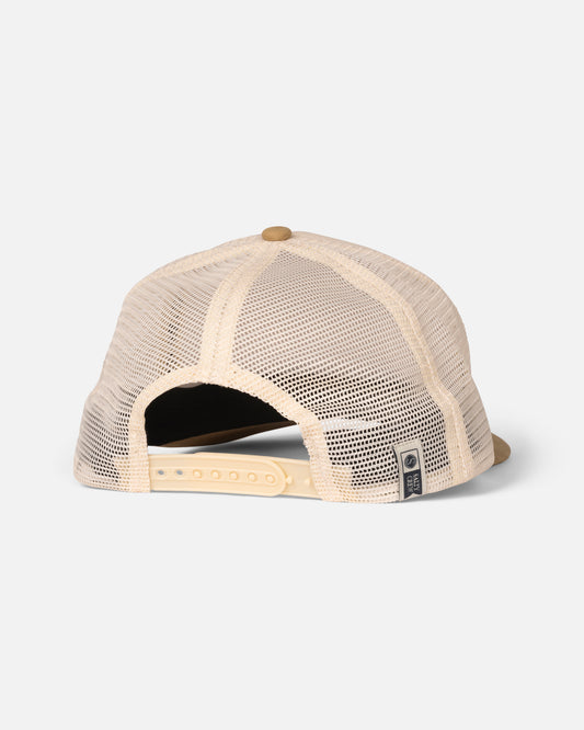 Back view of the Good Times Foamie Trucker - Off White/Khaki. 