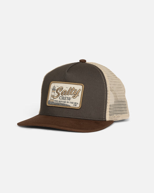 Ashore Boys Trucker Hat - Charcoal Brown