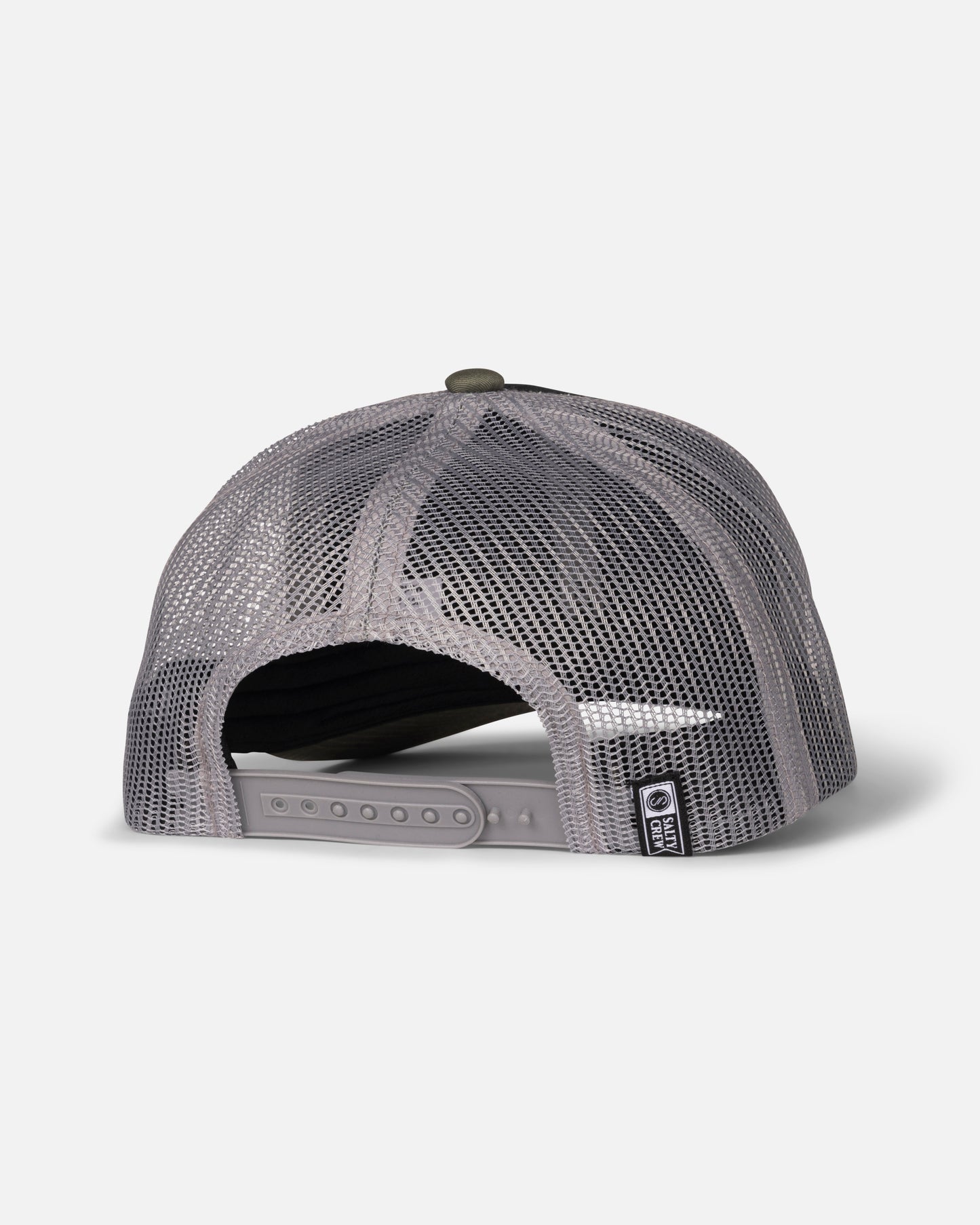 Back view of the Surface Retro Trucker - Black/Olive.