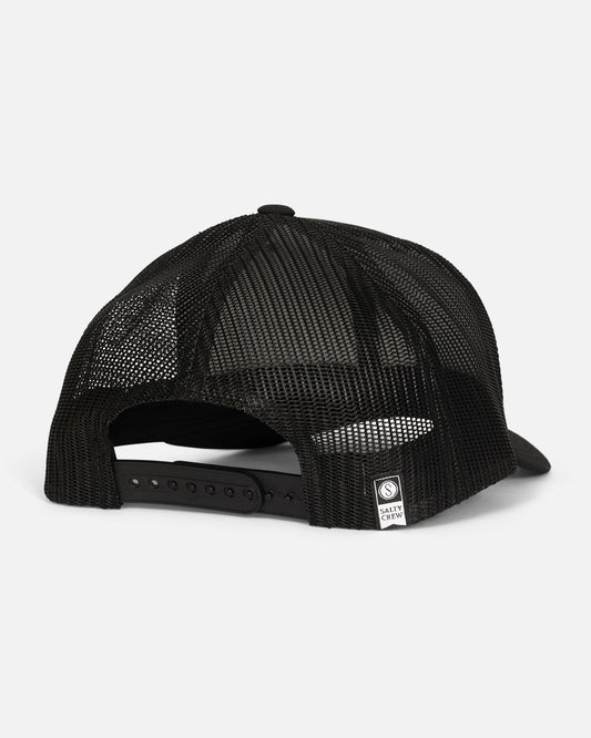 Back view of the Surface Retro Trucker Hat - Black. 