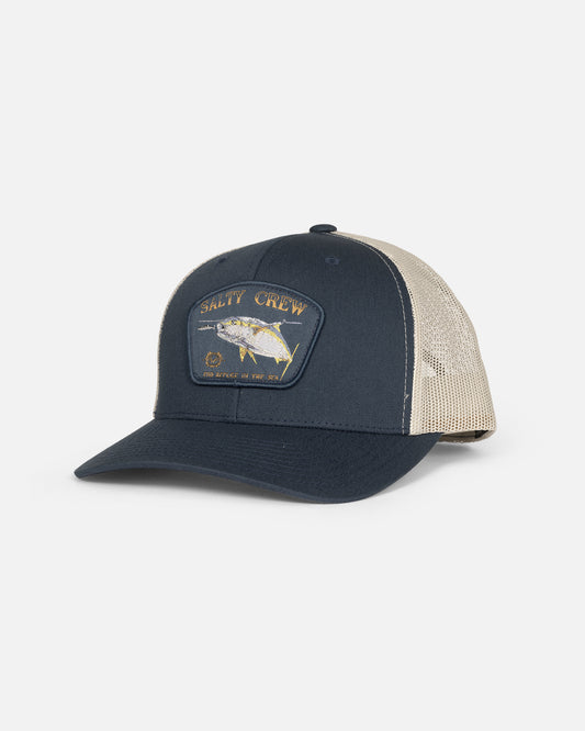 front view of Surface Retro Trucker Hat - Navy Silver