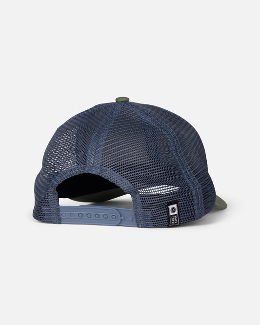 Back view of the Big Blue Amadeo Retro - Mid Green/Navy. 