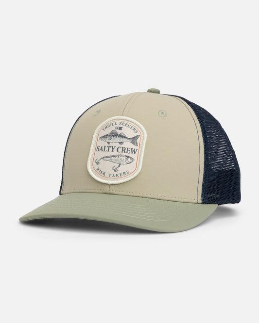 Baited Retro Trucker Hat - Oil Green Blue