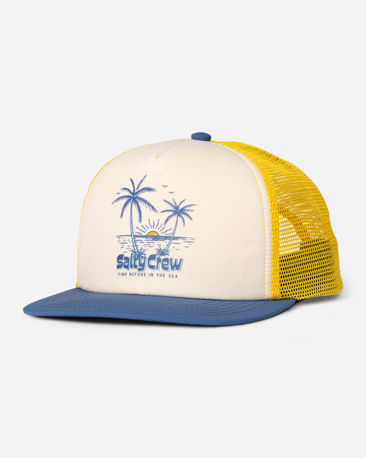 Front view of the Good Times Boys Trucker - Natural. 