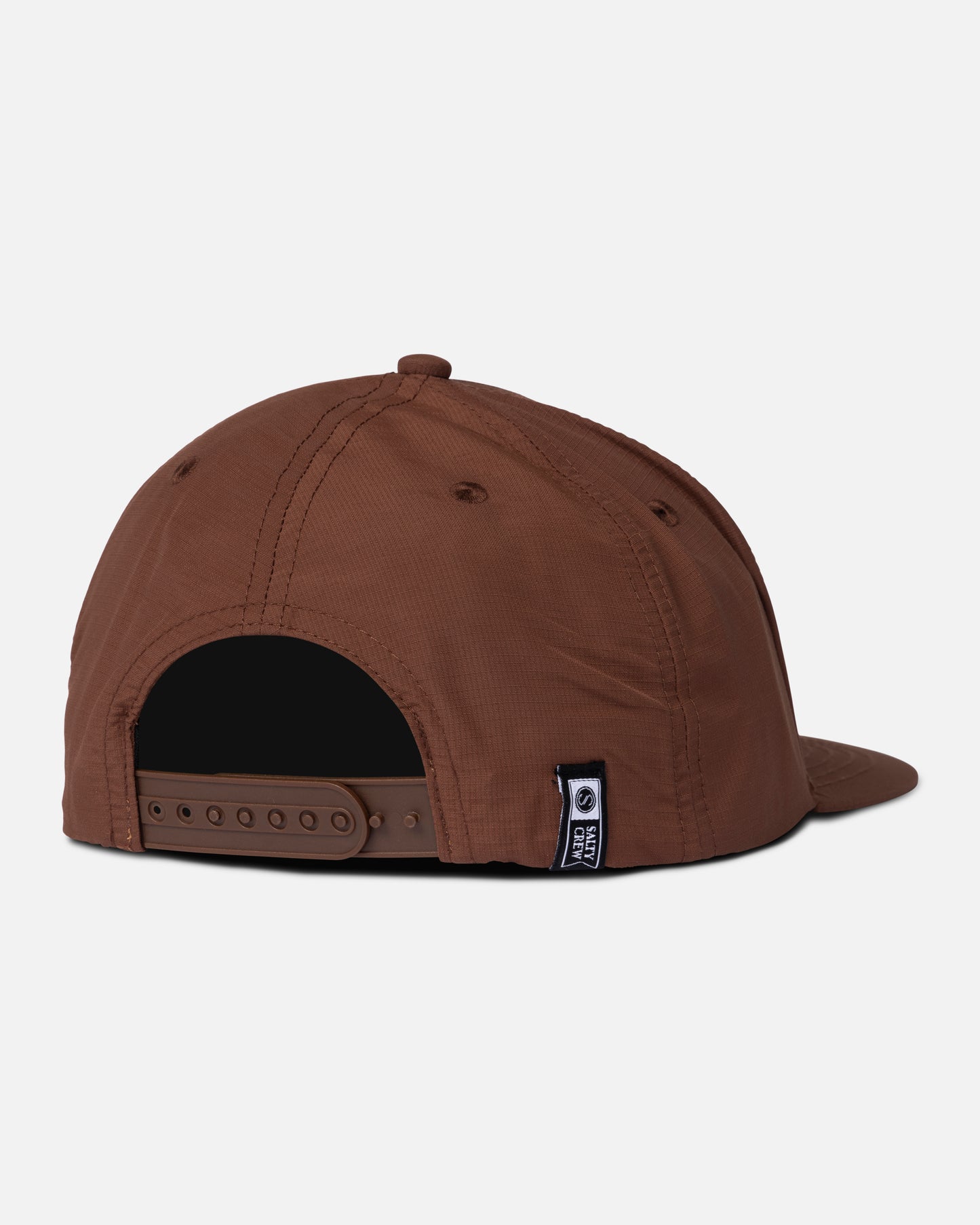 Back view of the Apex Snapback  - Friar Brown. 
