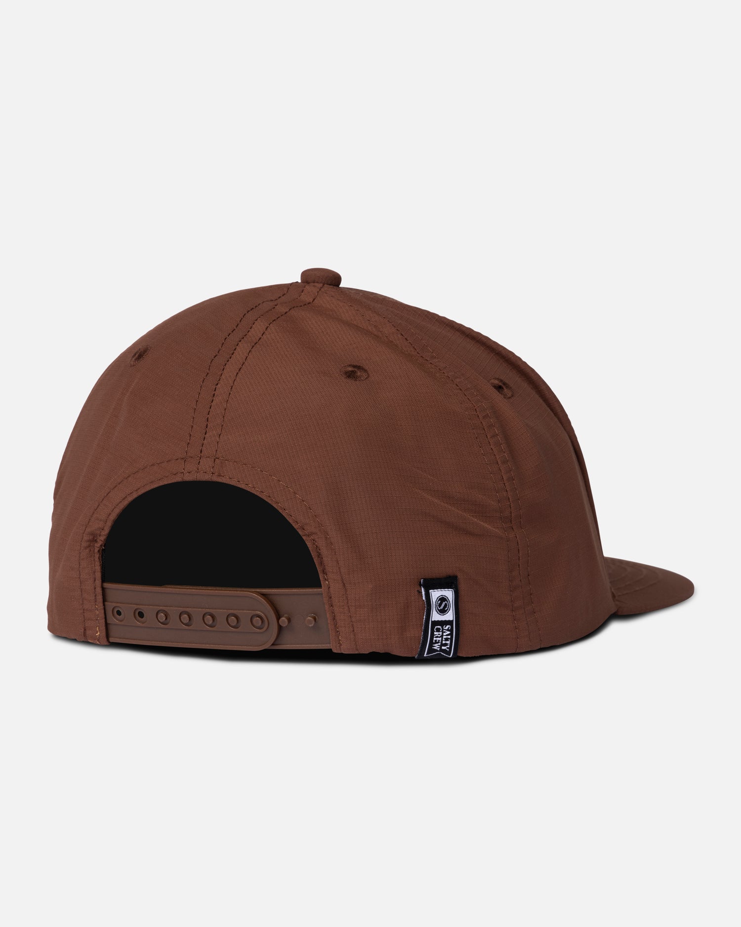 Back view of the Apex Snapback  - Friar Brown. 
