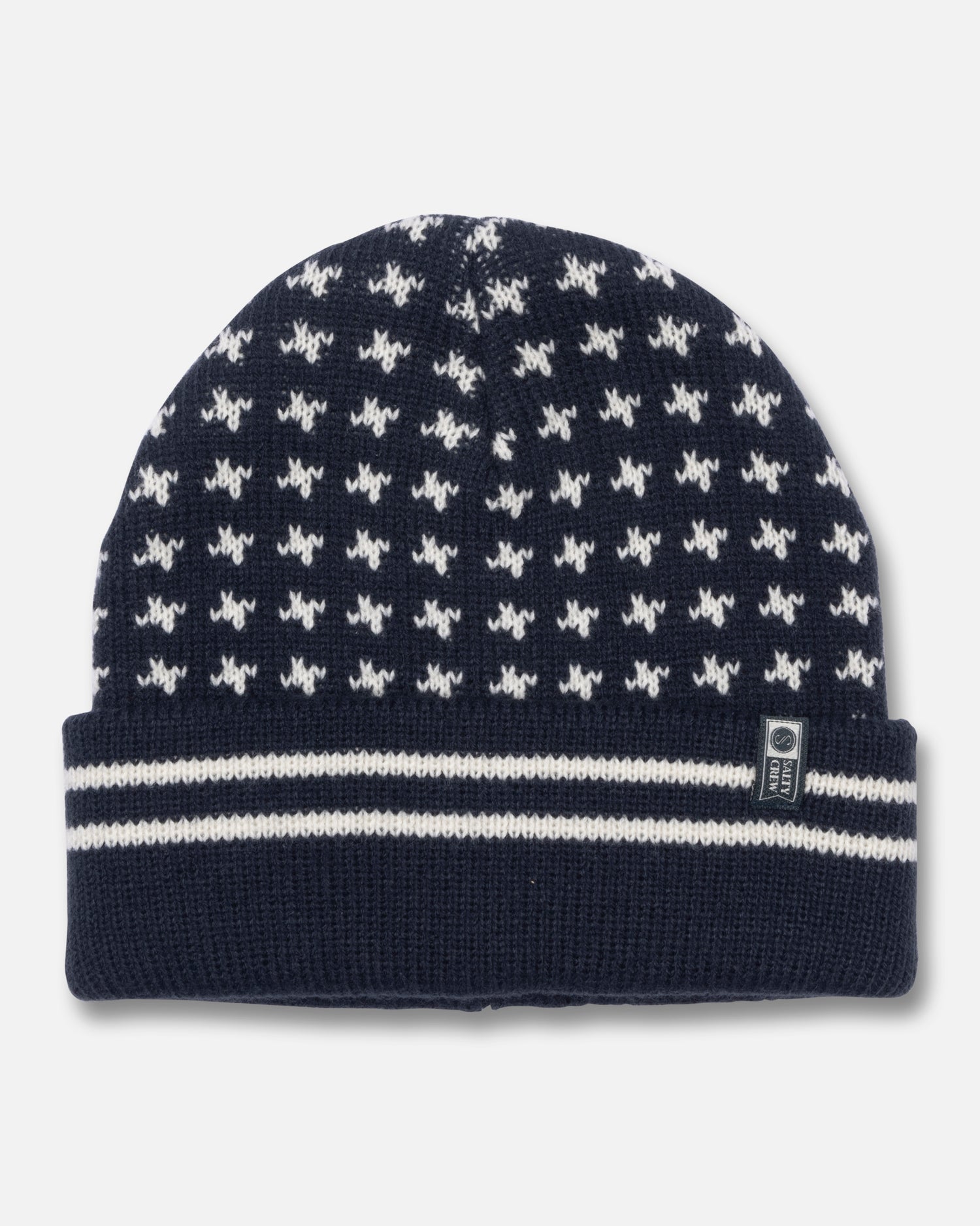 Front view of the Starlight Beanie - Dark Navy. 