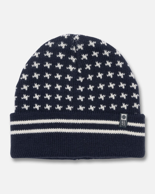 Front view of the Starlight Beanie - Dark Navy. 