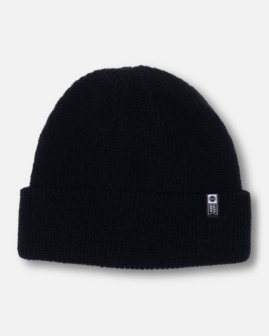 Front view of the Swellter Beanie - Black. 