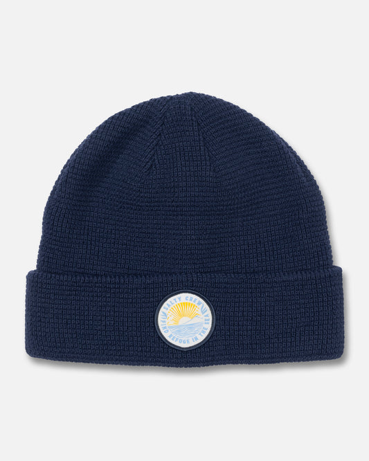 Front view of the Coastal Beanie - Midnight Navy. 