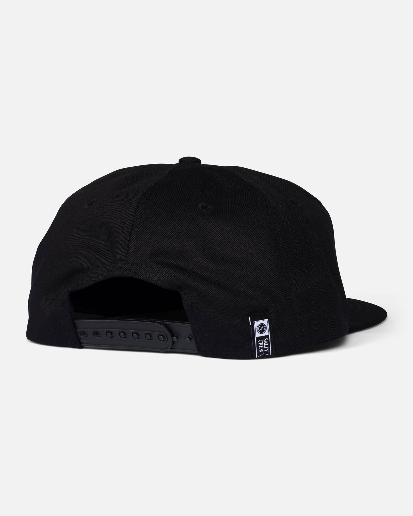 Back view of the Seawater Snapback - Black. 
