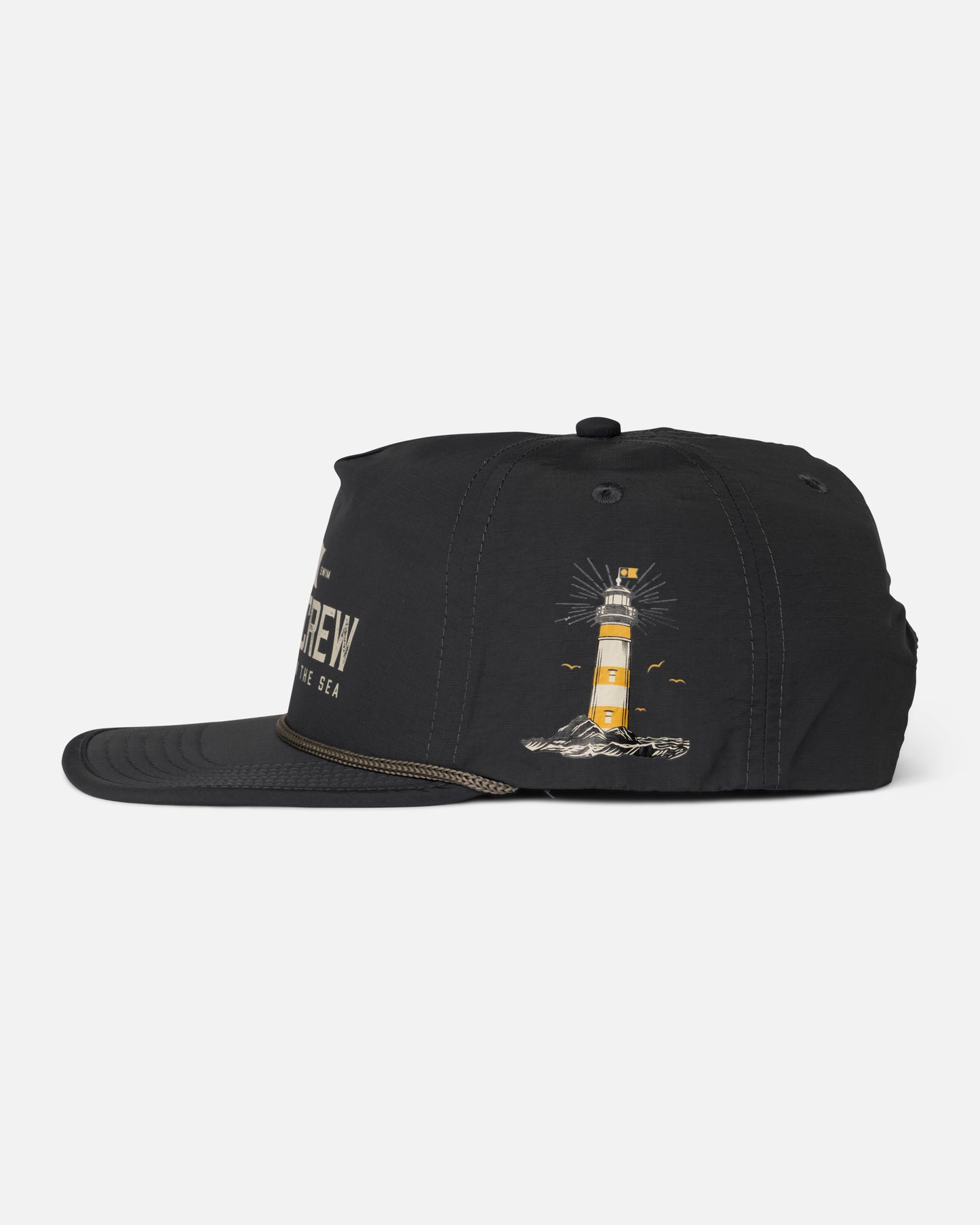 Profile view of the Flag Day Snapback - Phantom. 