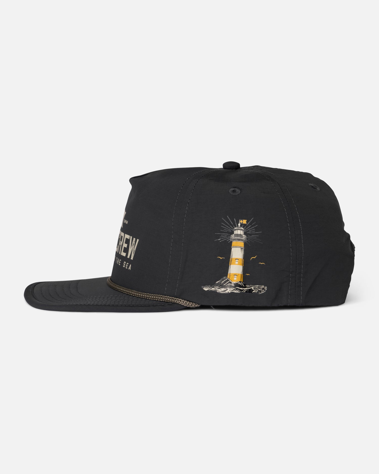 Profile view of the Flag Day Snapback - Phantom. 