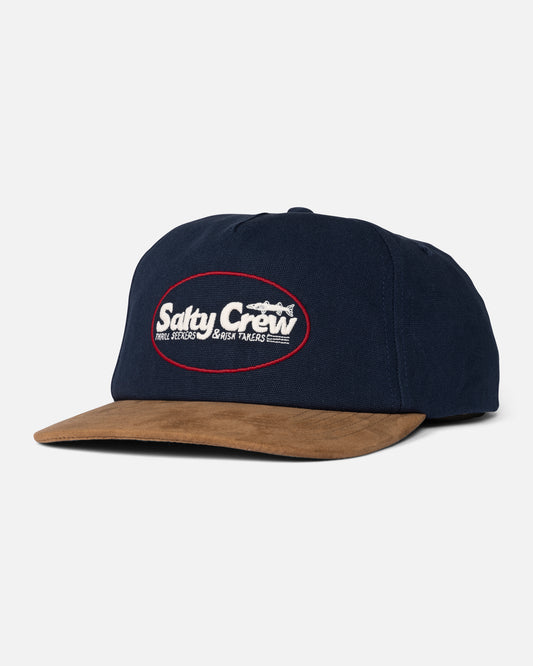 Front view of the Fast Track Strapback - Navy. 