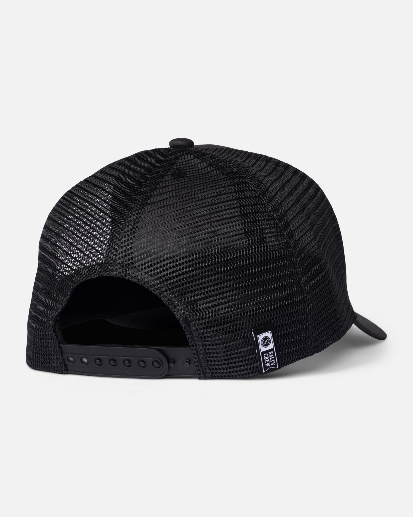 Back view of the Mahi Club Trucker Hat - Black. 
