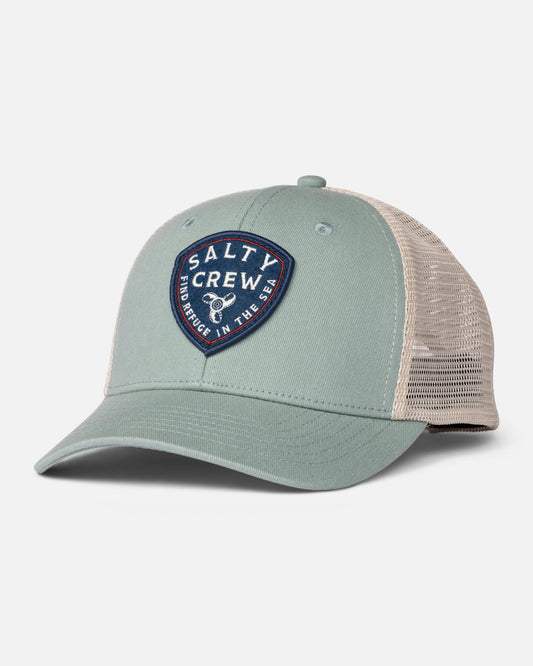 Front view of the Rotor Trucker Hat - Marine. 