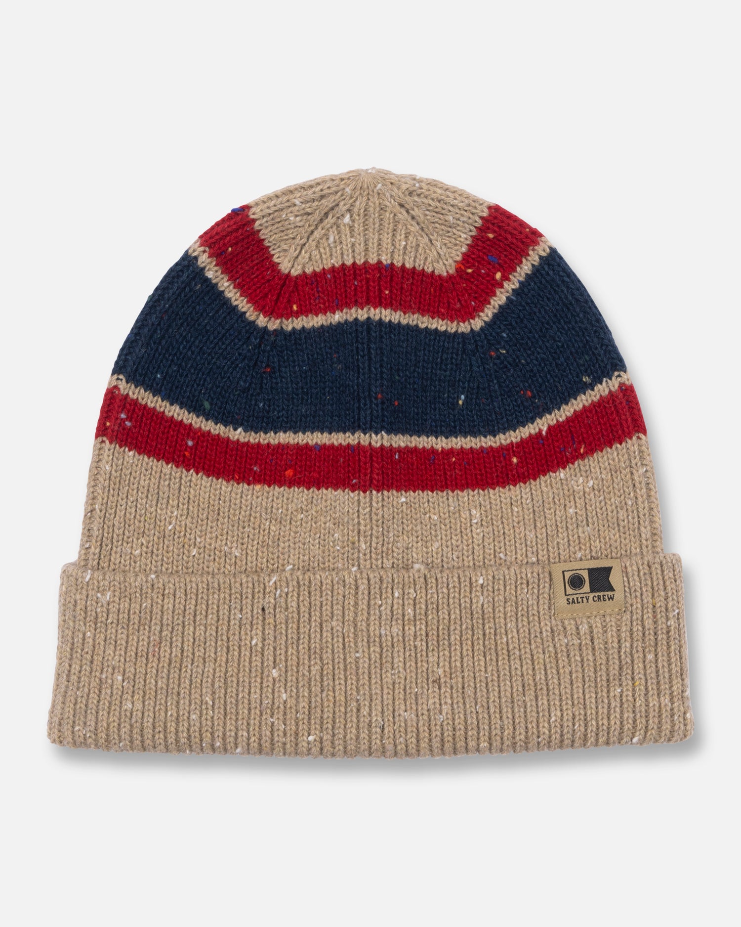 Front view of the Streamline Beanie - Khaki. 
