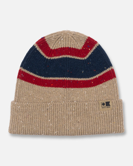 Front view of the Streamline Beanie - Khaki. 