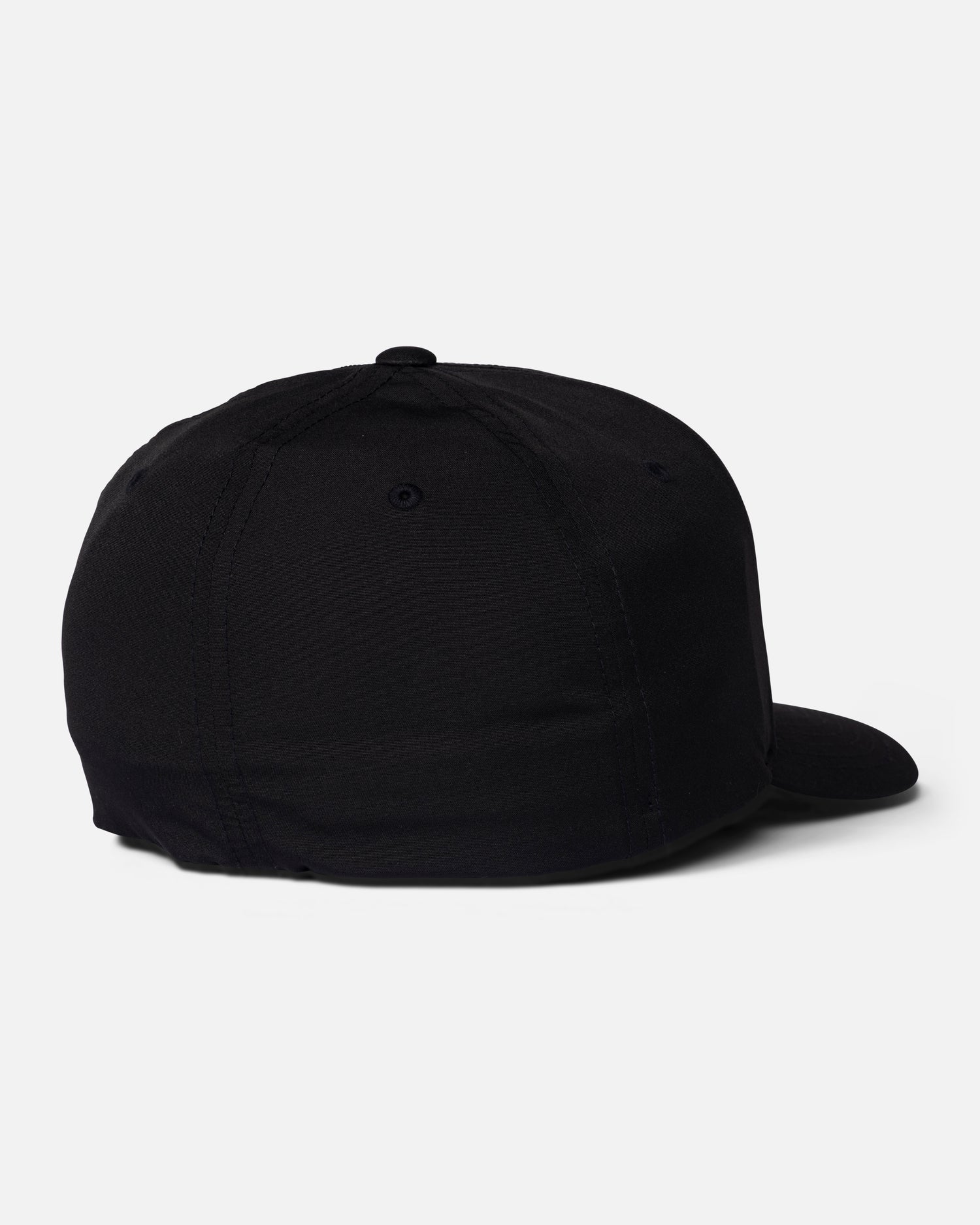 Back view of the Apex Flexfit 6 Panel - Black. 
