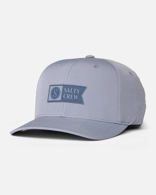 Front view of the Apex Flexfit 6 Panel - Grey. 