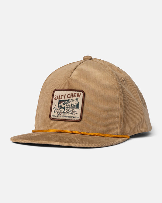 Front view of the Nature Boys Snapback - Khaki. 