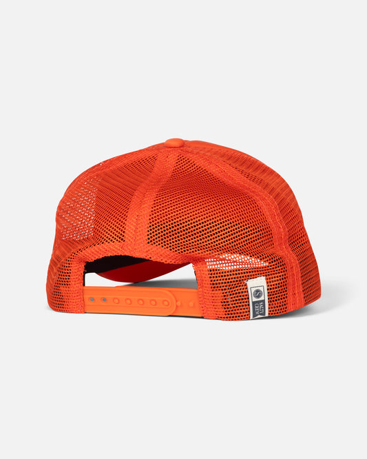 Back view of the Pitstop Trucker - Chili Pepper. 
