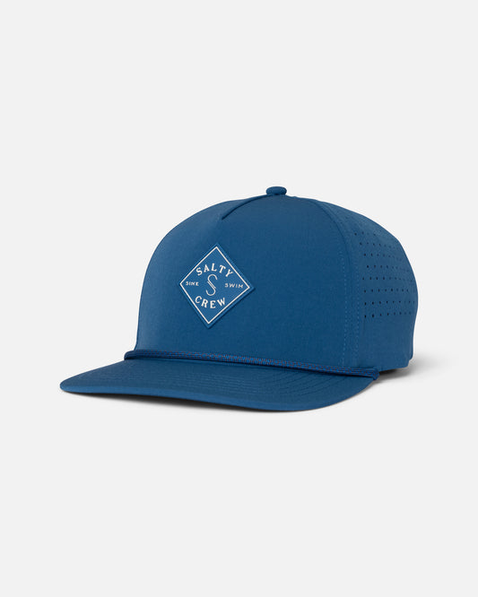 Front view of the Long Range Snapback - Cast Blue. 