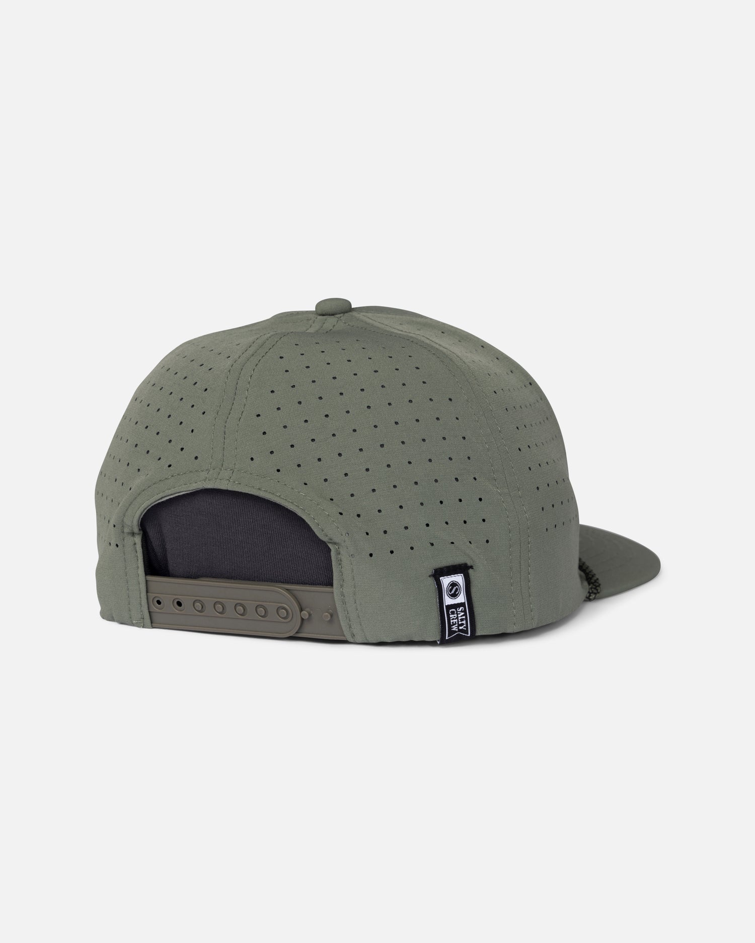 Back view of the Long Range Snapback - Washed Green. 