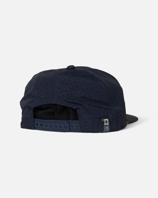 Back view of the Topshot Snapback - Navy. 