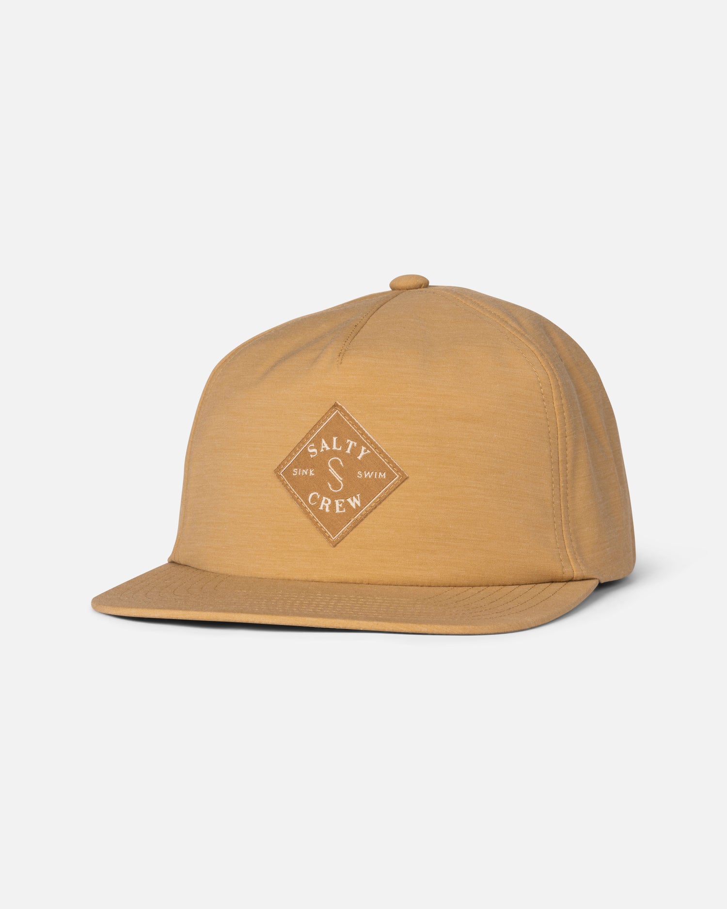 Front view of the Drifter Snapback - Bone Brown.