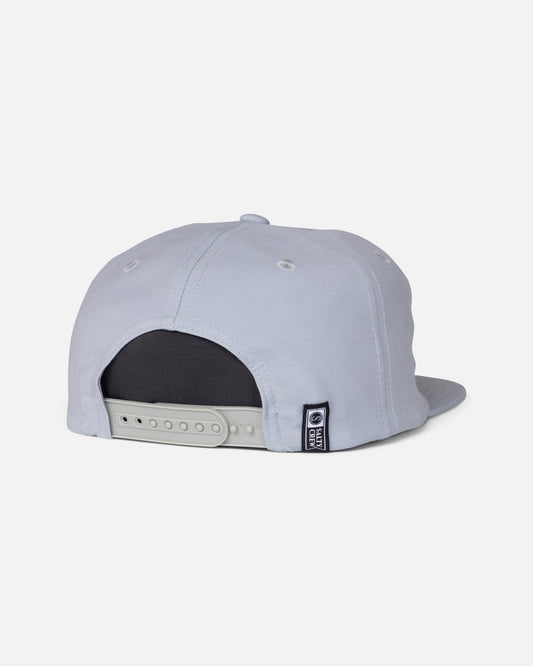 Back view of the Drifter Snapback - Light Grey. 