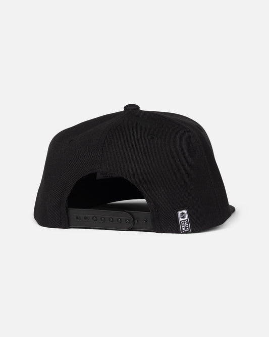 Back view of the Tako Club Snapback - Black. 