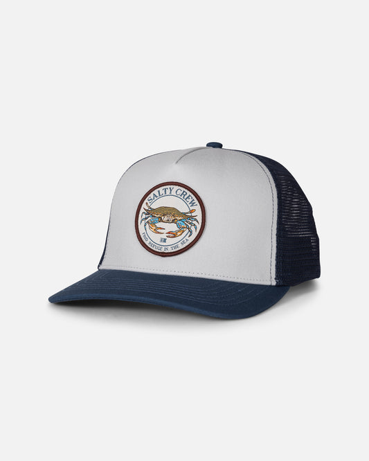 Front view of the Jimmy Trucker - Navy/Grey. 
