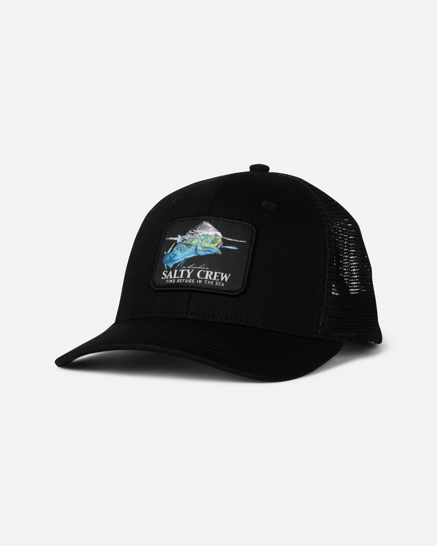 Front view of the Mahi Surface Trucker - Black. 
