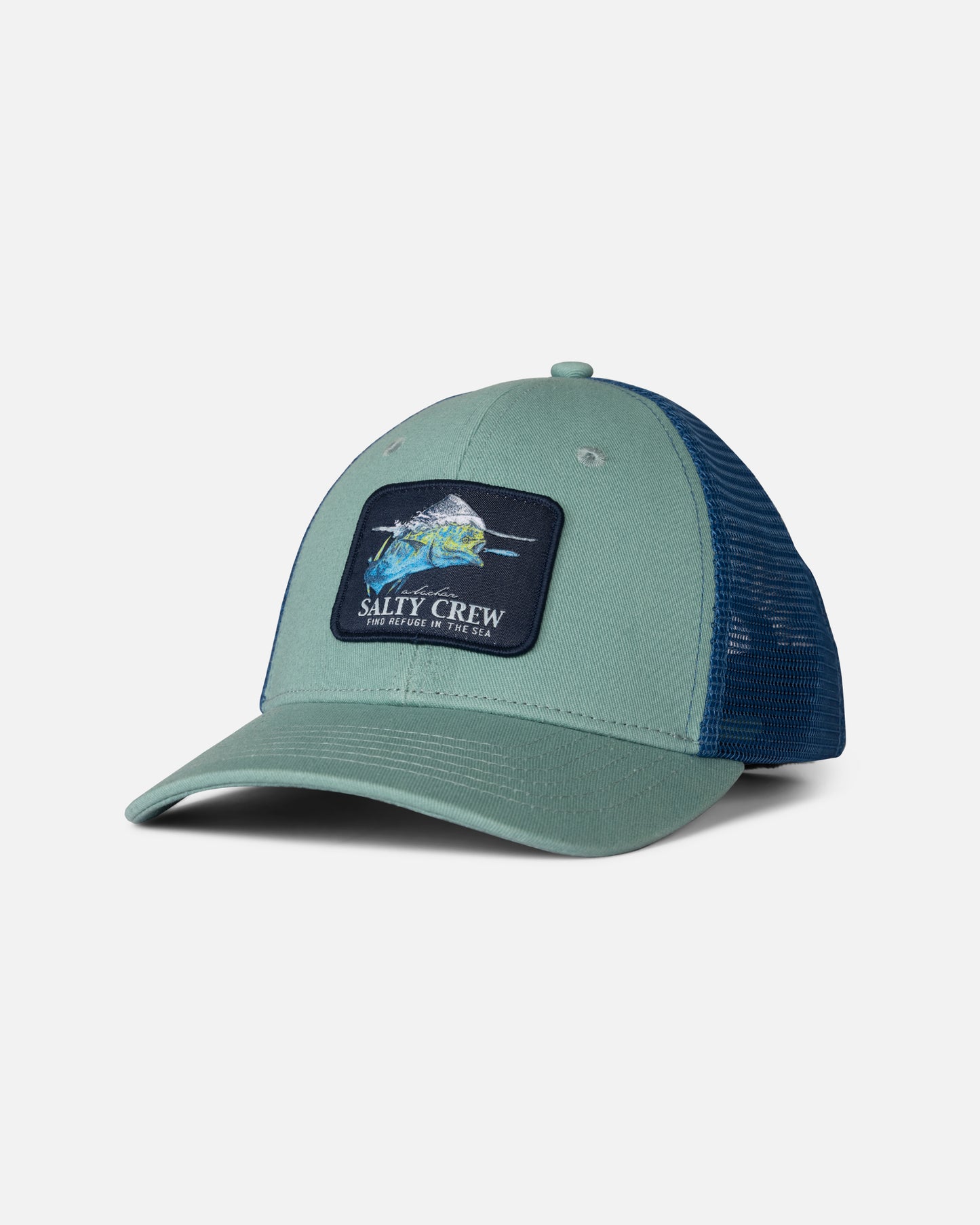 Front view of the Mahi Surface Trucker - Seaside/Castblue. 