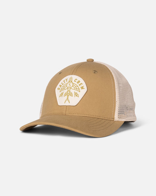 Front view of the Flyer Ops Trucker - Khaki.