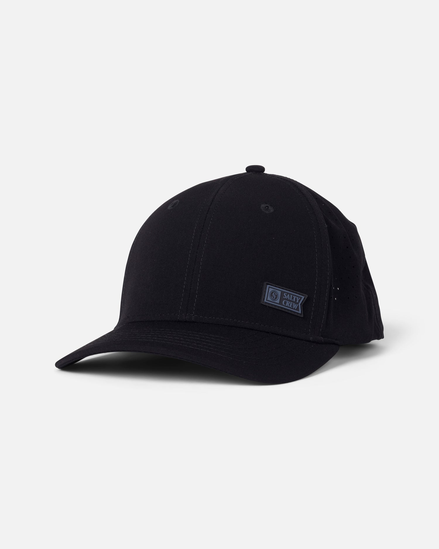 Front view of the Lowdown Snapback - Navy. 