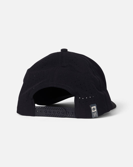 Back view of the Lowdown Snapback - Navy. 