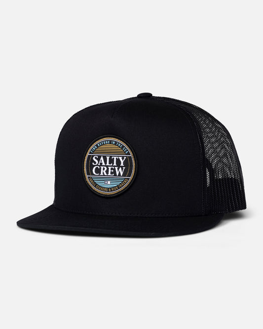 Front view of the Simple Fade Trucker - Black. 