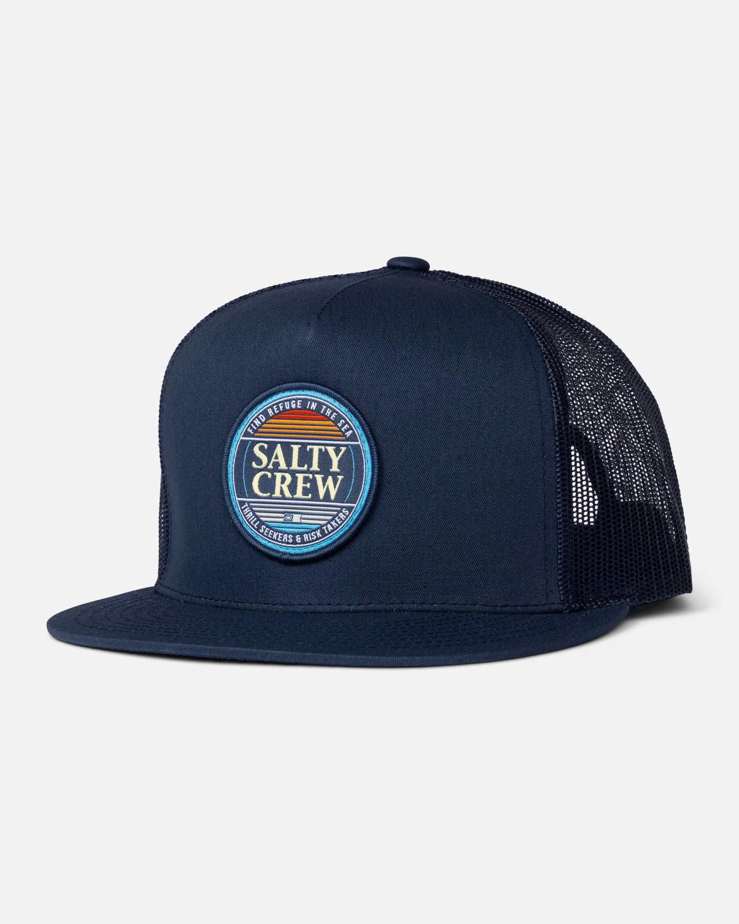 Front view of the Simple Fade Trucker - Navy.